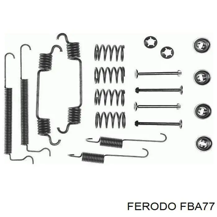 Монтажный комплект задних барабанных колодок Ferodo FBA77