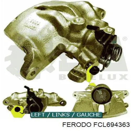 Суппорт тормозной передний левый Ferodo FCL694363