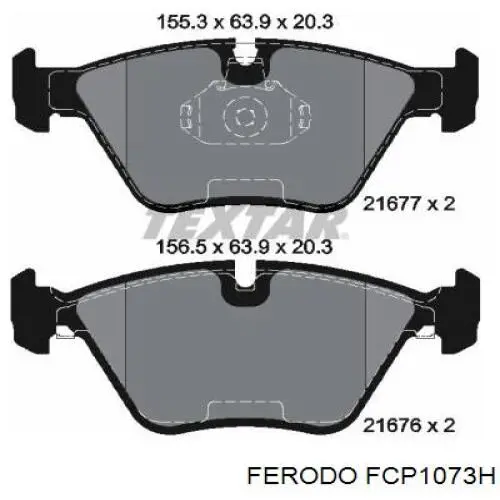 FCP1073H Ferodo колодки тормозные передние дисковые