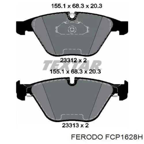  FCP1628H Ferodo