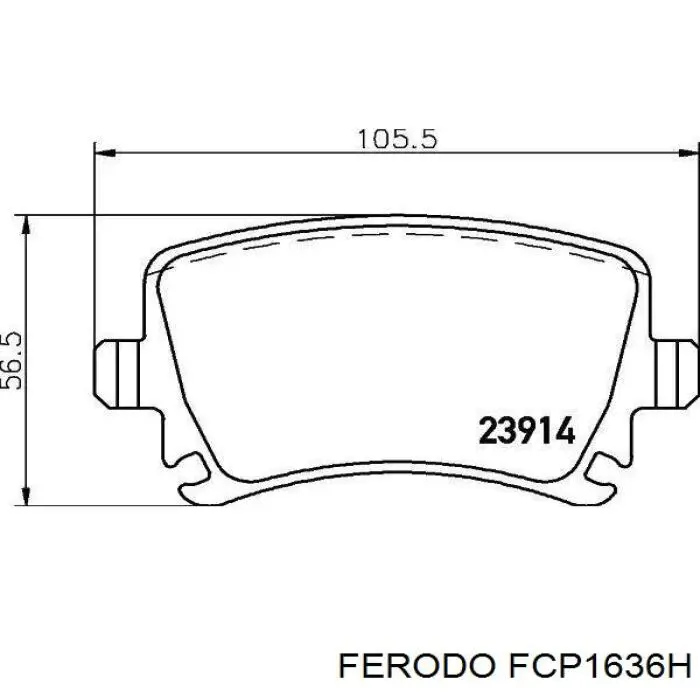 FCP1636H Ferodo колодки тормозные задние дисковые