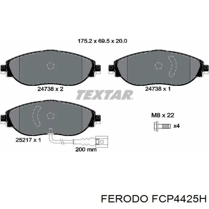 Купить FCP4425H Ferodo 