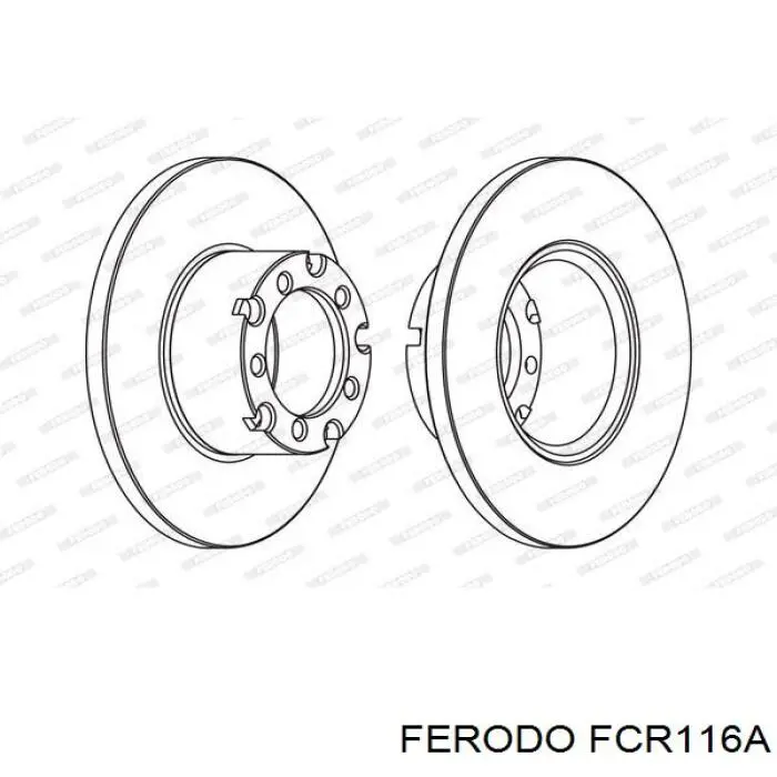 FCR116A Ferodo диск тормозной передний