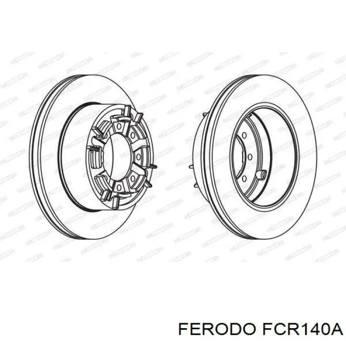 FCR140A Ferodo диск тормозной задний