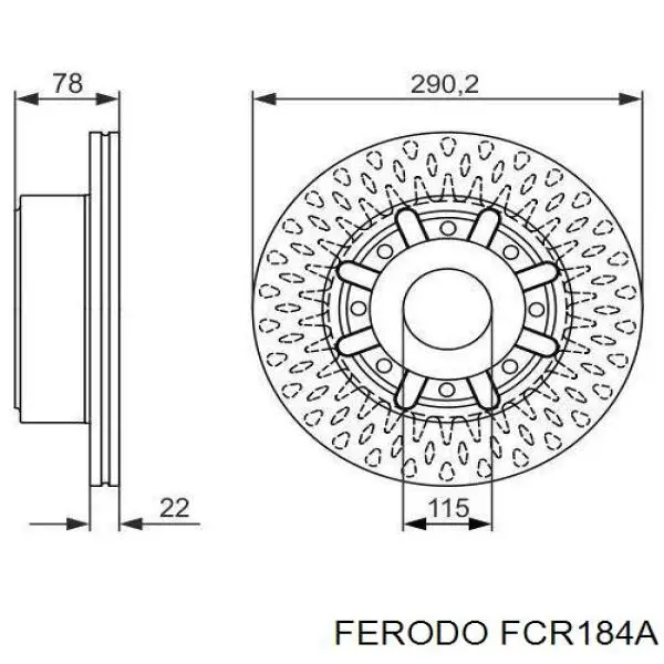 Купить FCR184A Ferodo Диск тормозной задний