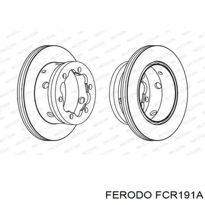 FCR191A Ferodo диск тормозной задний