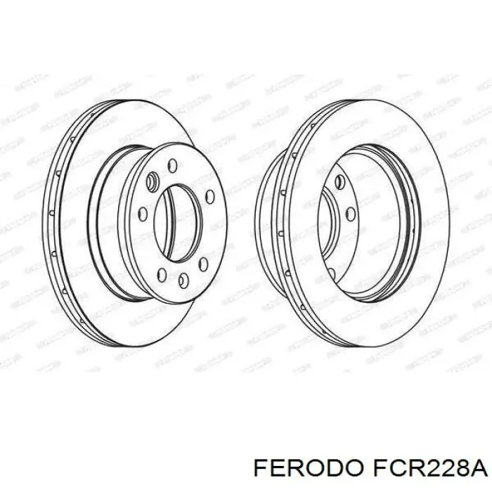 Передние тормозные диски FCR228A Ferodo