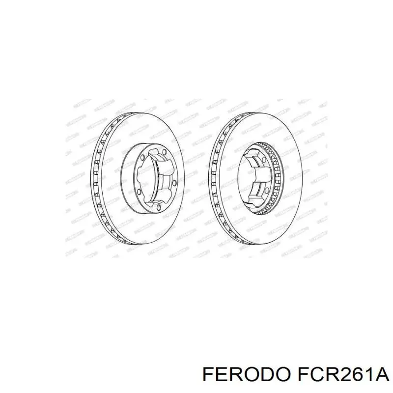 Передние тормозные диски FCR261A Ferodo