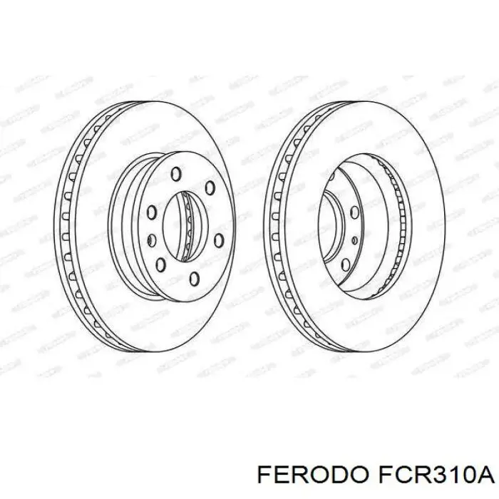 FCR310A Ferodo диск тормозной передний
