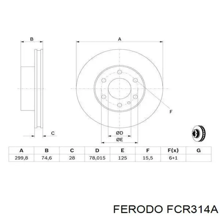 Купить FCR314A Ferodo Ротор тормозной