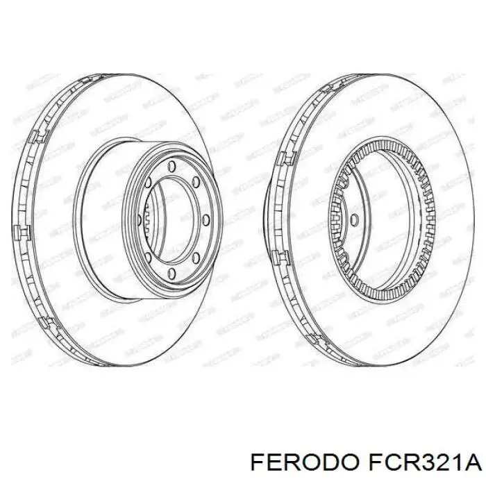 FCR321A Ferodo диск тормозной задний