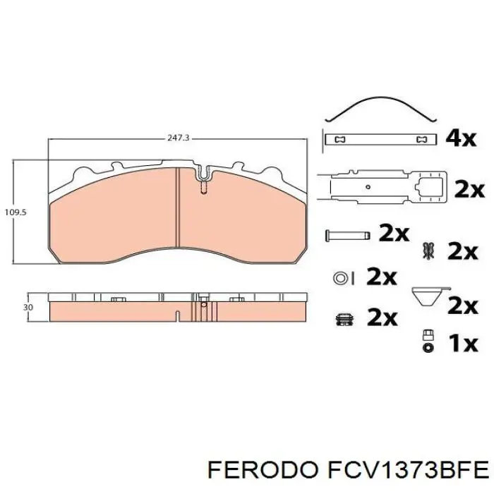 FCV1373BFE Ferodo колодки тормозные передние дисковые