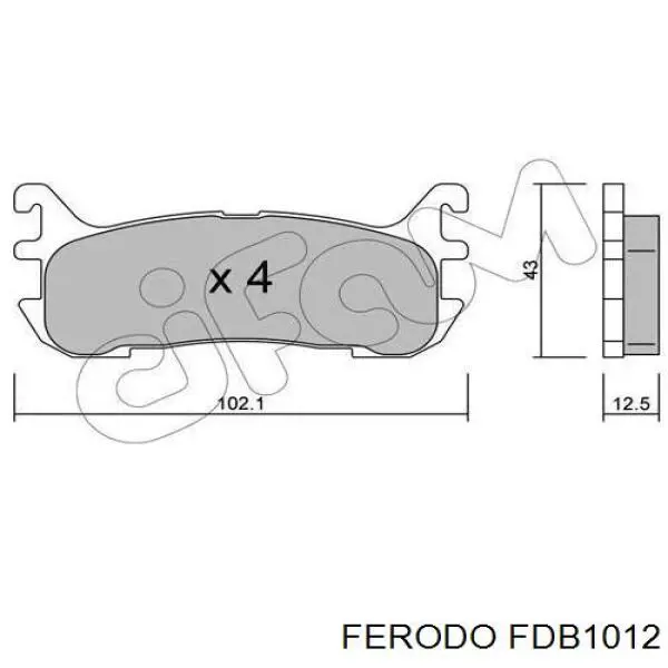 Колодки дисковые  Ferodo FDB1012 цена, от 16.36 USD