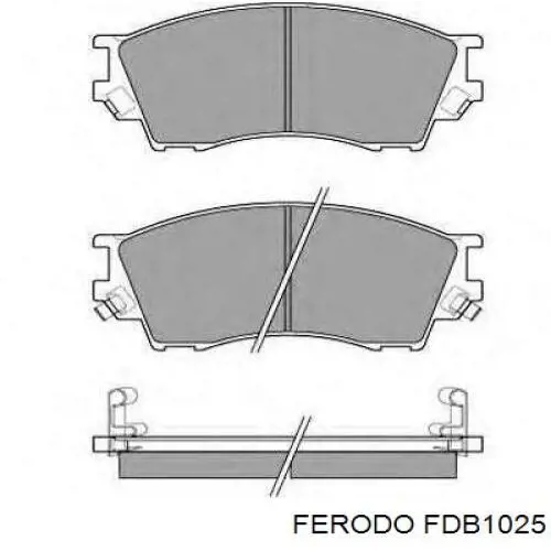 Pastillas de freno delanteras FDB1025 Ferodo