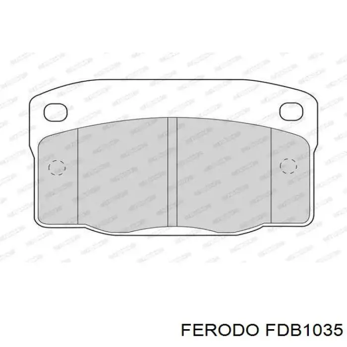 fdb1035 Ferodo колодки тормозные передние дисковые