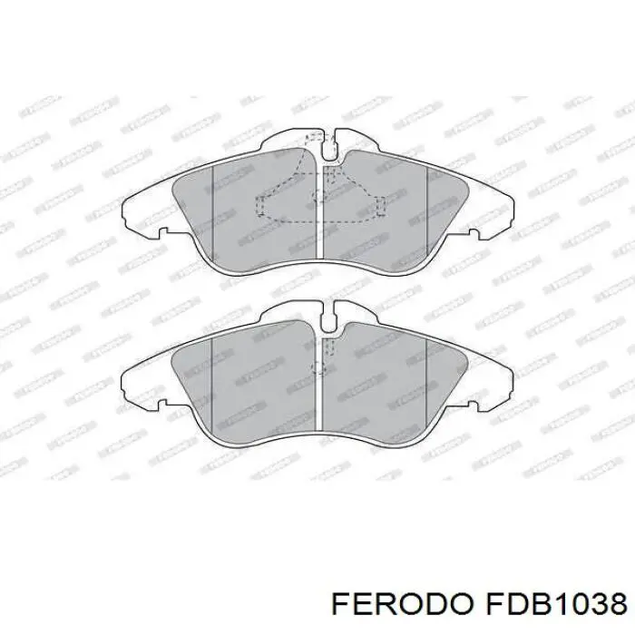 FDB1038 Ferodo колодки тормозные передние дисковые