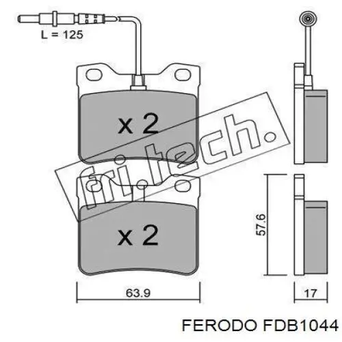 FDB1044 Ferodo колодки тормозные задние дисковые