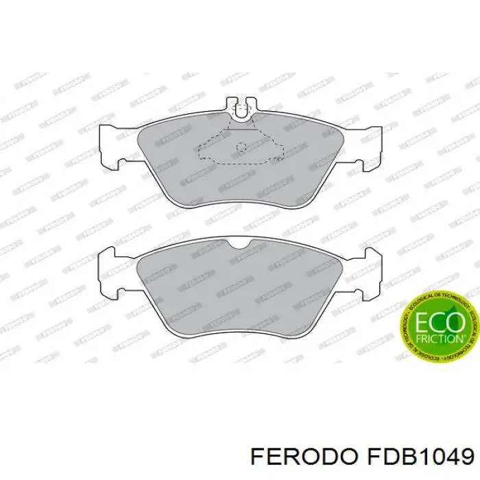 Передние тормозные колодки FDB1049 Ferodo