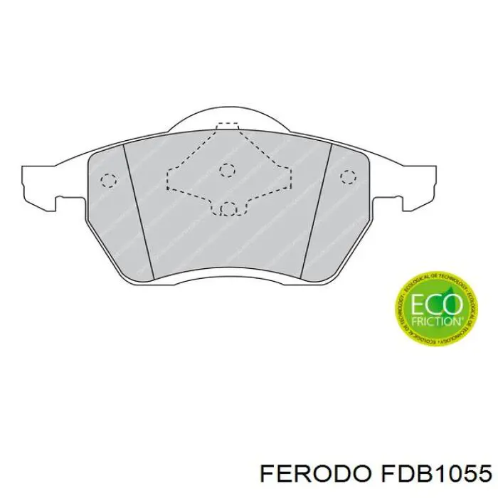 Передние тормозные колодки FDB1055 Ferodo