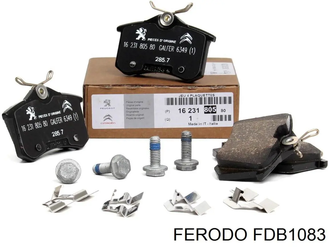 Задние дисковые колодки Ferodo FDB1083