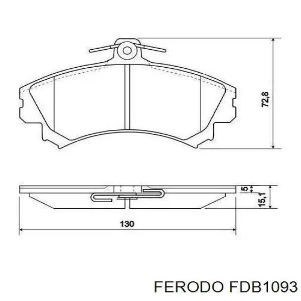 Передние тормозные колодки FDB1093 Ferodo
