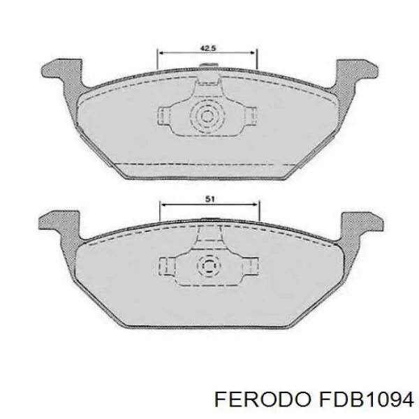 Pastillas de freno delanteras FDB1094 Ferodo