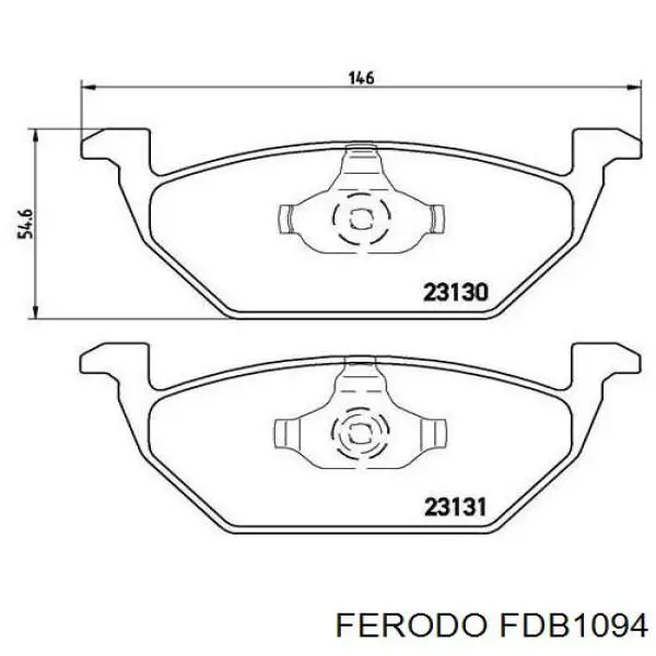 Купить FDB1094 Ferodo Колодки тормозные