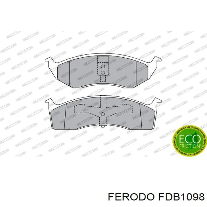 Pastillas de freno delanteras FDB1098 Ferodo