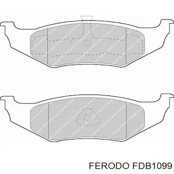 Задние тормозные колодки FDB1099 Ferodo