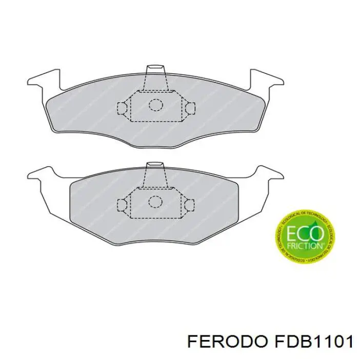 FDB1101 Ferodo колодки тормозные передние дисковые