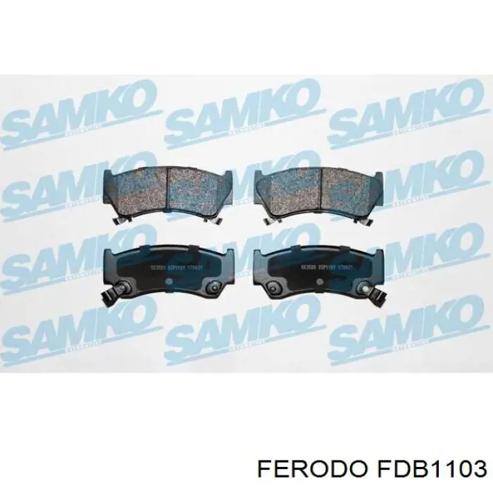 Передние тормозные колодки FDB1103 Ferodo