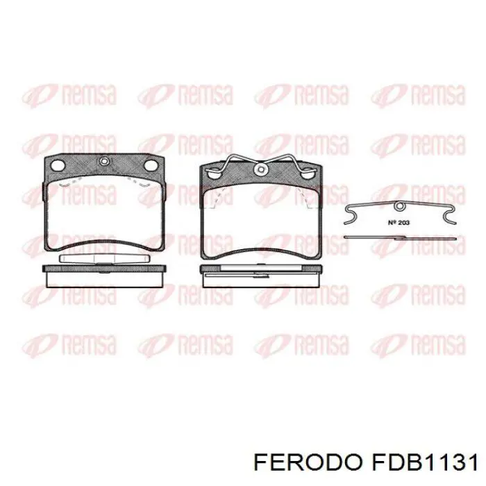 Купить FDB1131 Ferodo Колодки тормозные