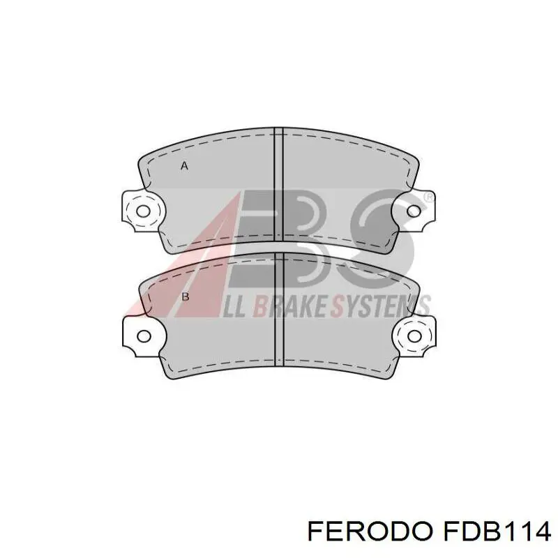 Купить FDB114 Ferodo Колодки тормозные задние, дисковые
