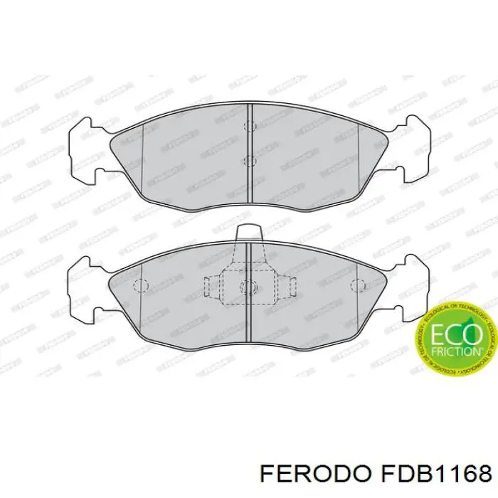 FDB1168 Ferodo колодки тормозные передние дисковые