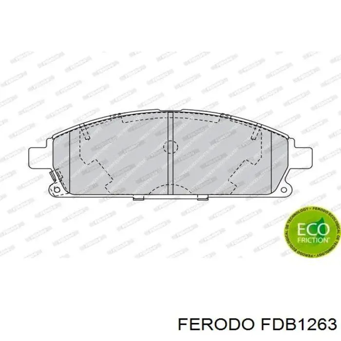 FDB1263 Ferodo колодки тормозные передние дисковые