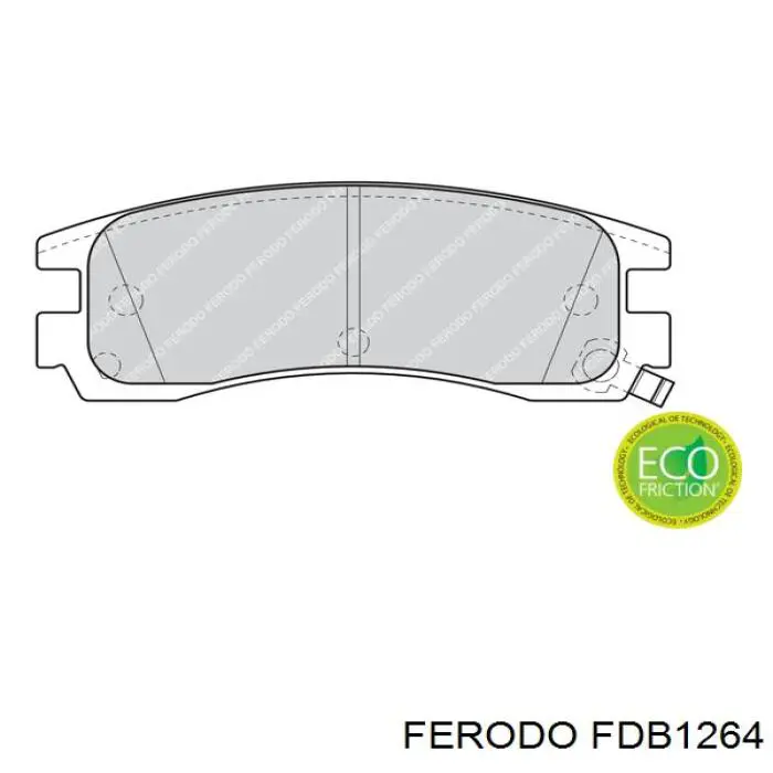 Задние тормозные колодки FDB1264 Ferodo