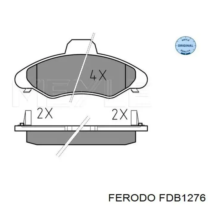 Тормозные колодки Ferodo FDB1276