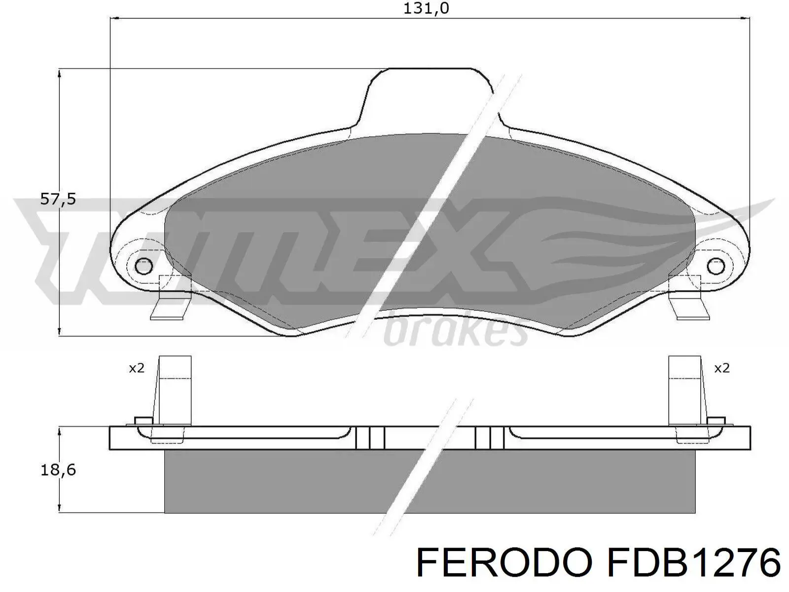 Передние тормозные колодки FDB1276 Ferodo