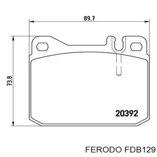 FDB129 Ferodo Колодки передние