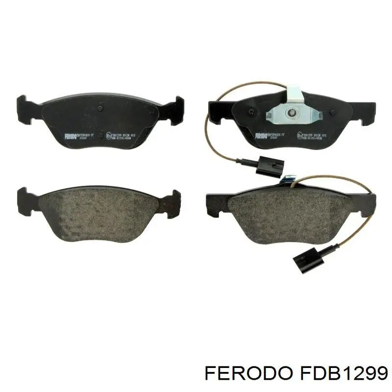 Колодки тормозные передние дисковые Ferodo FDB1299