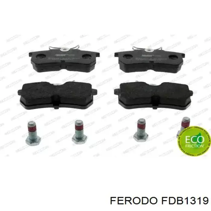 FDB1319 Ferodo колодки тормозные задние дисковые