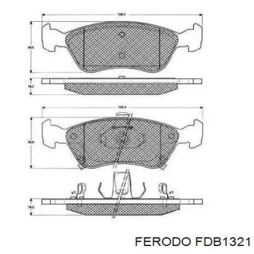 Тормозные колодки Ferodo FDB1321