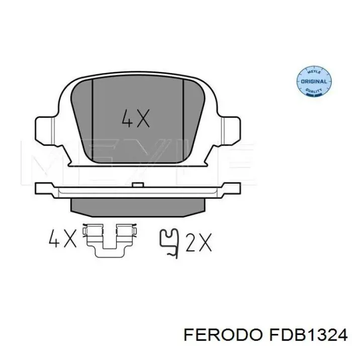 Колодки гальмові задні, дискові FDB1324 Ferodo