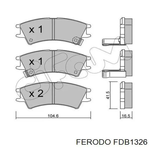 FDB1326 Ferodo колодки тормозные передние дисковые