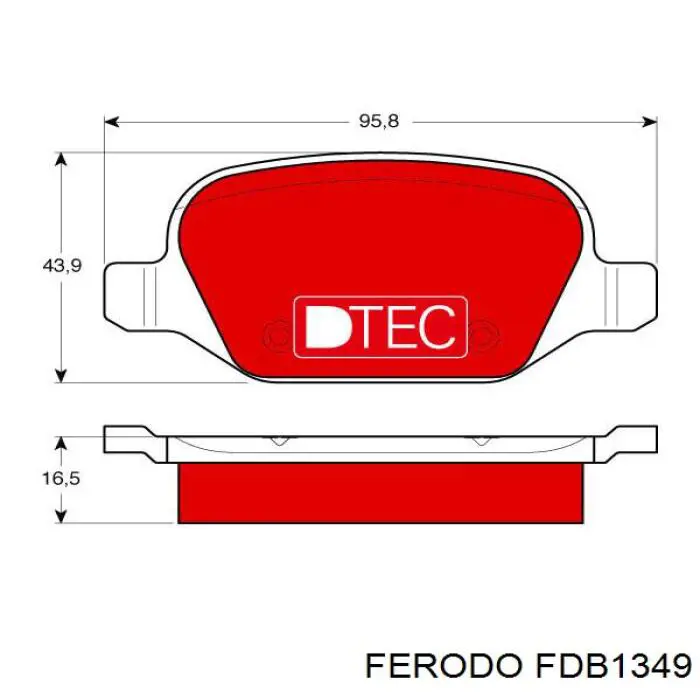 Купить FDB1349 Ferodo Колодки тормозные задние, дисковые