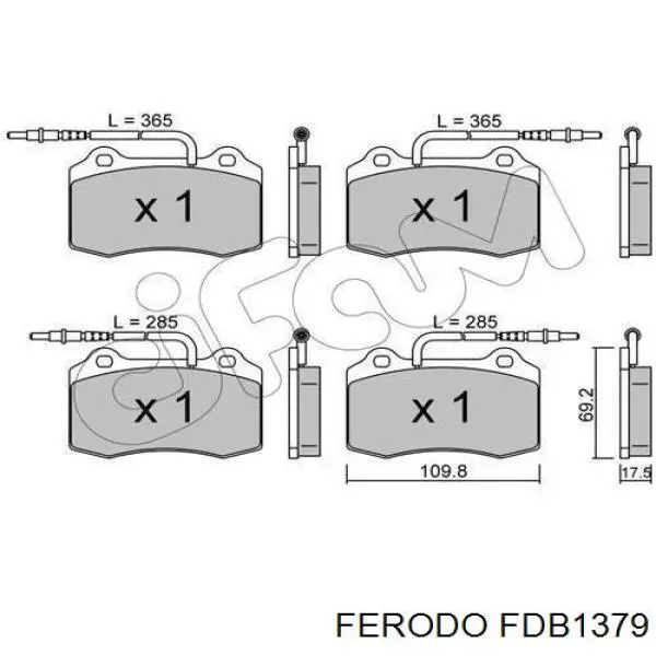 Купить FDB1379 Ferodo Колодки тормозные