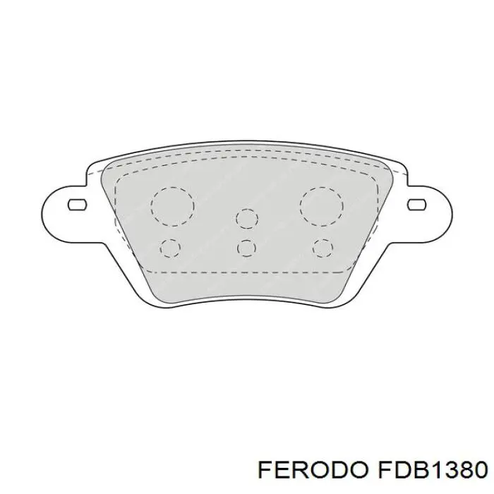 Задние тормозные колодки FDB1380 Ferodo