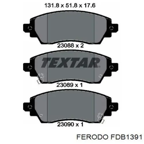 Купить FDB1391 Ferodo Колодки тормозные