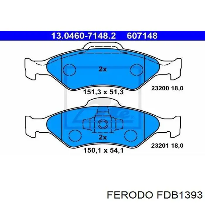 FDB1393 Ferodo колодки тормозные передние дисковые