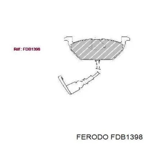 FDB1398 Ferodo Колодки передние